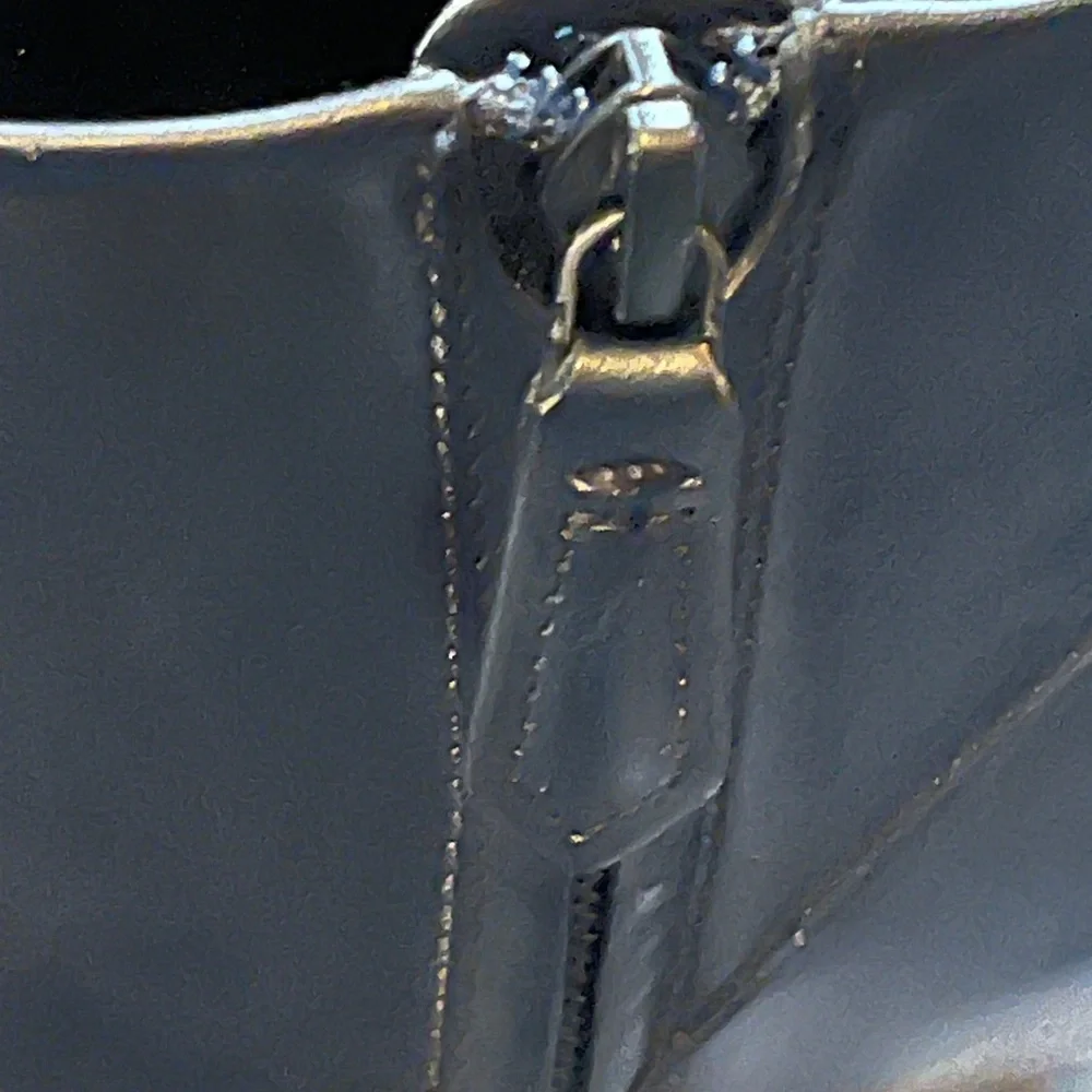 Tory Burch Navy Heeled Boots with white Accents - Picture 7 of 10